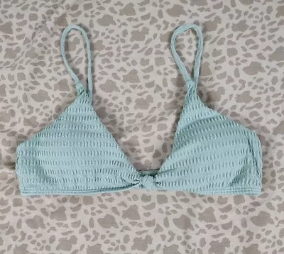 Zaful Women's Bikini Swim Top Drawstring Size 4 Blue Small V-neck • $4