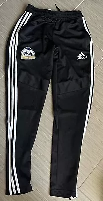 Adidas Size Small SMens Trio Track Pants Black White Stripe Soccer Activewear • $19.99