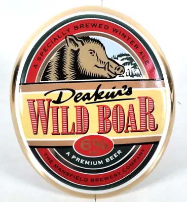 £14.99 • Buy Deakins Wild Boar Beer Pump Badge Ceramic Mansfield Brewery Company Pub Bar