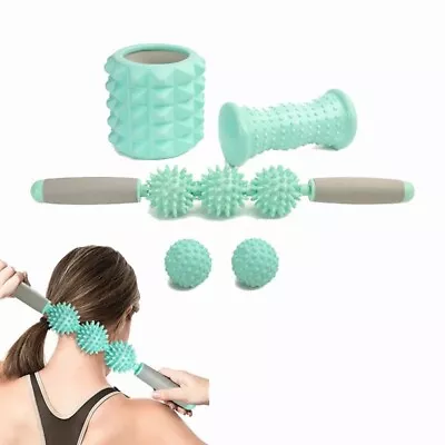 4 Pack Gym Pilates Yoga Massage Tool Foam Roller Ball Trigger Point Body Relax • $34.64