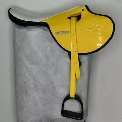 Synthetic Patent Race Exercise Horse Saddle Lightweight All Size For Horse. • $124.59