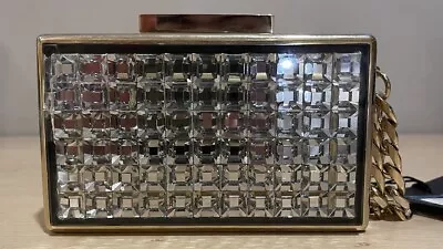 Lanvin Clutch Bag In Resin Crystal 08 W/ Chipped Stones + Dust Bag • £32.13