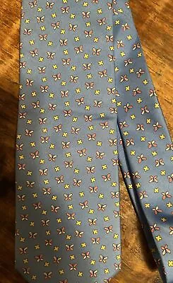 Brooks Brothers *NWT* Silk Tie Light Blue W/Pink & White Butterflies 3.25  X 60  • $27.20