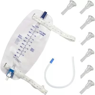 Male Complete Kit Urinary Incontinence One-Week 7-Condom Catheters External ... • $35.99