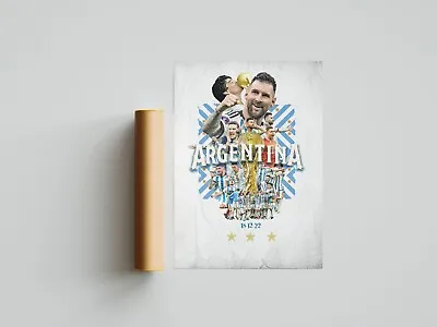 2002 FIFA WORLD CUP CHAMPIONS | MESSI | GOAT - Argentina - Digital Art Poster • $7.12