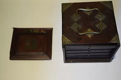 Antique Mah Jong Set In Rosewood Box From The Early 1900's - See Description • $200