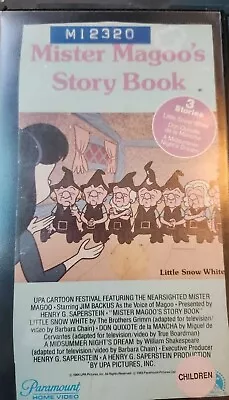 Mister Magoos Story Book VHS From 1964 Paramount Snow White Don Quixote Rare  • $0.99