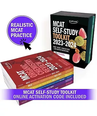 MCAT Self-Study Toolkit 2023-2024 Set Complete Kaplan 7 Books Box Set • $110