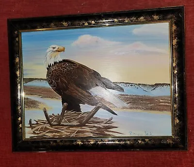  Sentinel Of The Mississippi Flyway  Bald EAGLE Painting Artist PATRICIA PECK • $24.79