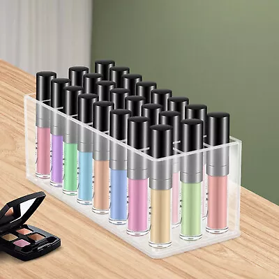 £6.52 • Buy NEW 24 Grid Transparent Lipstick Cosmetic Storage Display Stand Makeup Holder UK