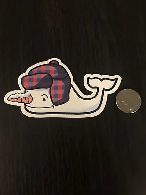 New Vineyard Vines Ushanka Hat Snowman Whale Sticker Hydroflask Car Yeti Decal • $3.34