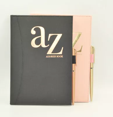 A To Z Telephone A5 Address Book A-Z Index Hard Back Cover With Pen • £9.26