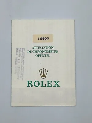 VINTAGE GENUINE ROLEX 16800 SUBMARINER Watch 1989 413 Paper 240204005dA • $419.50