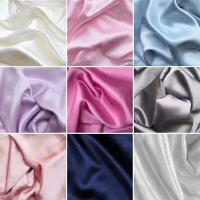 £1.99 • Buy Soft Silky Liquid Satin Charmeuse Wedding Dress Drape Décor Material Fabric 58  