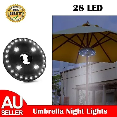 Umbrella Lights Cordless Parasol Led Lights Campsite Hanging Lamp Patio Light • $17.99
