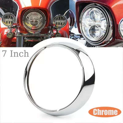 7  Motorcycle Headlamp Headlight Trim Ring Cover For Harley Davidson Touring FL • $15.88