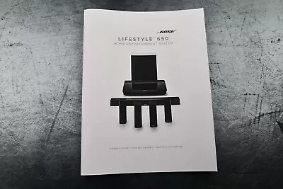 New Bose Lifestyle 650 Home Entertainmen System Owner's Guide Operating Manual • $25.99