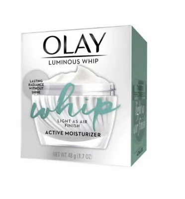 New Olay Luminous Whip Active Moisturizer Light As Air Finish Oil Free 1.7 Oz • $30.77