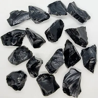 Raw Obsidian 1/2 Lb Black Obsidian Natural Volcanic Glass Crystal Healing Stone  • $16.99