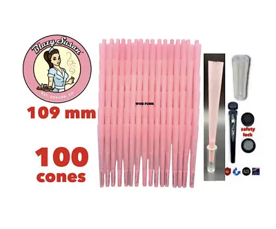 Blazy Susan Pre Rolled Cone PINK 109mm King Size Slim Pick Count +glass Tip+tube • $129.99