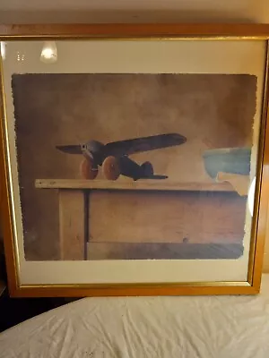 Vintage Painting Of Toy Airplane • $69.99