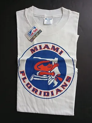 Miami Floridians ABA Throwback T-Shirt By Champion Official NBA Tag Adult Large • $27