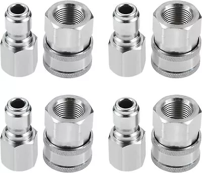 4Pcs NPT 3/8 Inch Stainless Steel Male And Female Quick Connector Kit Pressure • $19.99