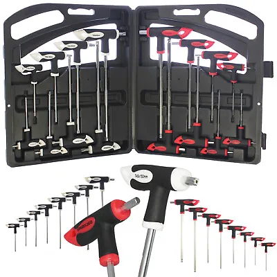 Screwdriver Set T Bar Hex Key Torx Star Allen Metric Ball Double Ended Security • £18.95