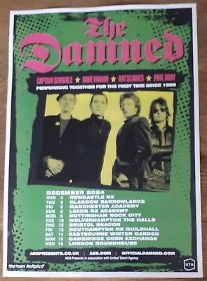 The Damned - Live Band Music Show Dec 2024 Promotional Tour Concert Gig Poster • £9.99