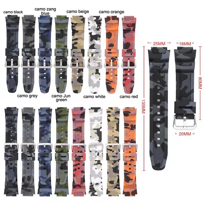 Sport Silicone Watch Strap For Casio AE-1300 1000W 400H W-735H Rubber Band Belt • $25.99