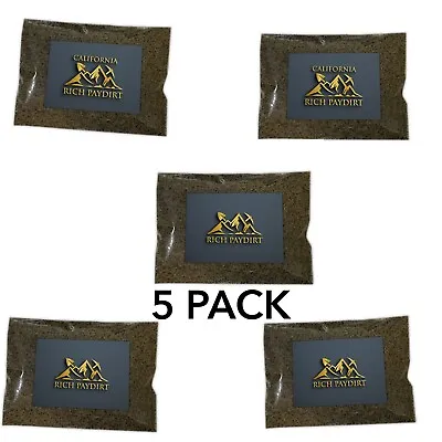 $4.25 • Buy Bundle Paydirt Bags Guaranteed Rich Gold Panning Paydirt | 5 Bags Gold Hunt