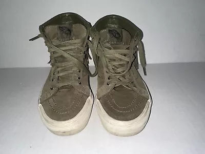 Vans Sk8 Hi Green Camo Suede Athletic Casual Skater Sneakers #711277 Size 7.5 • $19.99