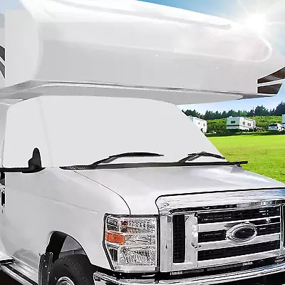 RV Class C Ford 1997-2021 Windshield Cover RV Motorhome With Mirror Privacy NEW • $62.99