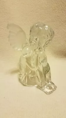 Vintage Crystal Frosted Wings Cherub Candle Stick Holder • $20