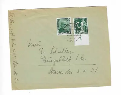 GERMANY 1936 Cover Sent From Berlin To  Burgstadt • $2.35