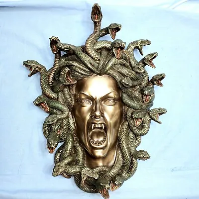 15  Medusa Head Snakes Gothic Wall Art Decor Plaque Statue Mythology Horror  • $89.99