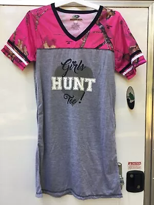 NWT Mossy Oak Women’s / Jrs. Sleepshirt Gown Grey & Pink Camo Size Medium • $10.99