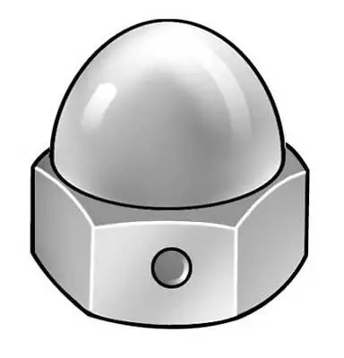 Zoro Select Cpb037 Cap Nut 3/8 -24 18-8 Stainless Steel Plain 5/8 In H 5 Pk • $10.65