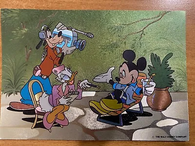 1980's Walt Disney Co(two Tone Effect)dufex Postcarddaisy Duckmickey Mouse • £3.99