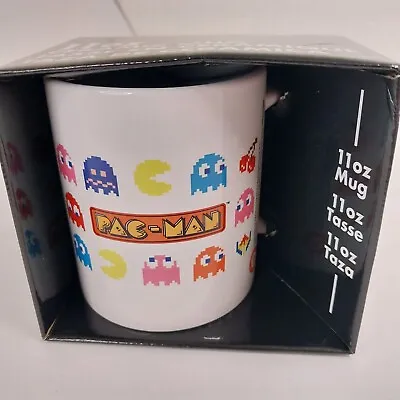 Pac-Man Bandai Namco Ceramic Mug Coffee Cup  11 Oz  White Ghost  New • $15.50
