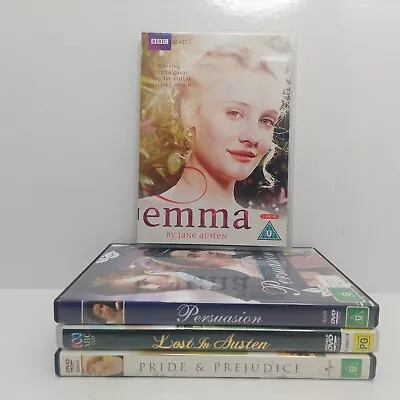 Jane Austen DVD Lot Emma Lost In Austen Persuasion Pride & Prejudice 6 Discs • £16.85