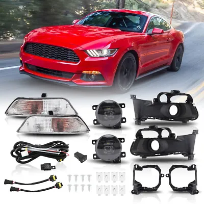 Fog Light Turn Signal Lamp Assembly W/Cover Wire For Ford Mustang 2015 2016 2017 • $166.69
