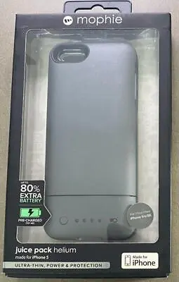 Mophie JPH-IP5-MB Juice Pack Helium Battery Case IPhone 5/5S/SE - Gunmetal Black • $19.99