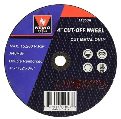 10 PCs 4  CUT OFF WHEEL 4  X 1/32  X 3/8  Metal Cutting Disc NEIKO USA • $15.95