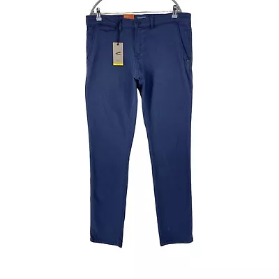 Camel Active MADISON Dark Blue Stretch Slim Fit Chino Jeans Trousers W35 L34 • £19.99