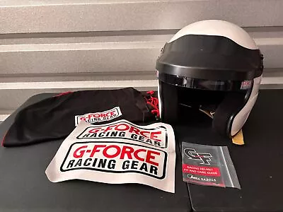 G-Force Racing Gear Open Face Helmet Snell SA2015 - White XL • $169.99