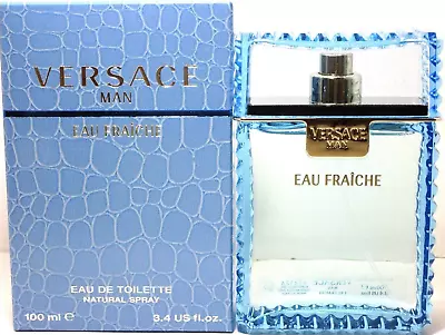 VERSACE MAN EAU FRAICHE Eau De Toilette Spray 3.4 Oz / 100 Ml BRAND NEW IN BOX ! • $52.99