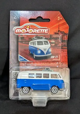 Majorette Volkswagen T1 Bus. Blue And White With Brown Surfboard. Vintage. • £5.99