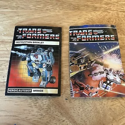 Transformers G1 Checklist Poster Vintage 1984 Optimus Prime Megatron & Mirage! • $29.99