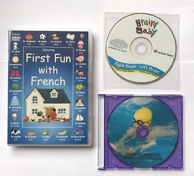 £5.25 • Buy Kids DVD's Brainy Baby, Learn To Swim Babies & Toddlers, First Fun With French